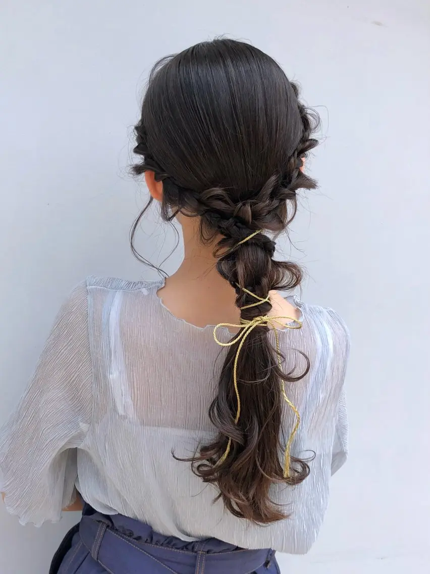 ロング ヘアアレンジ 結婚式・ブライダル ヘアセット 卒業式お呼ばれ🕊️ ヘアセット✴︎ミキのヘアスタイル