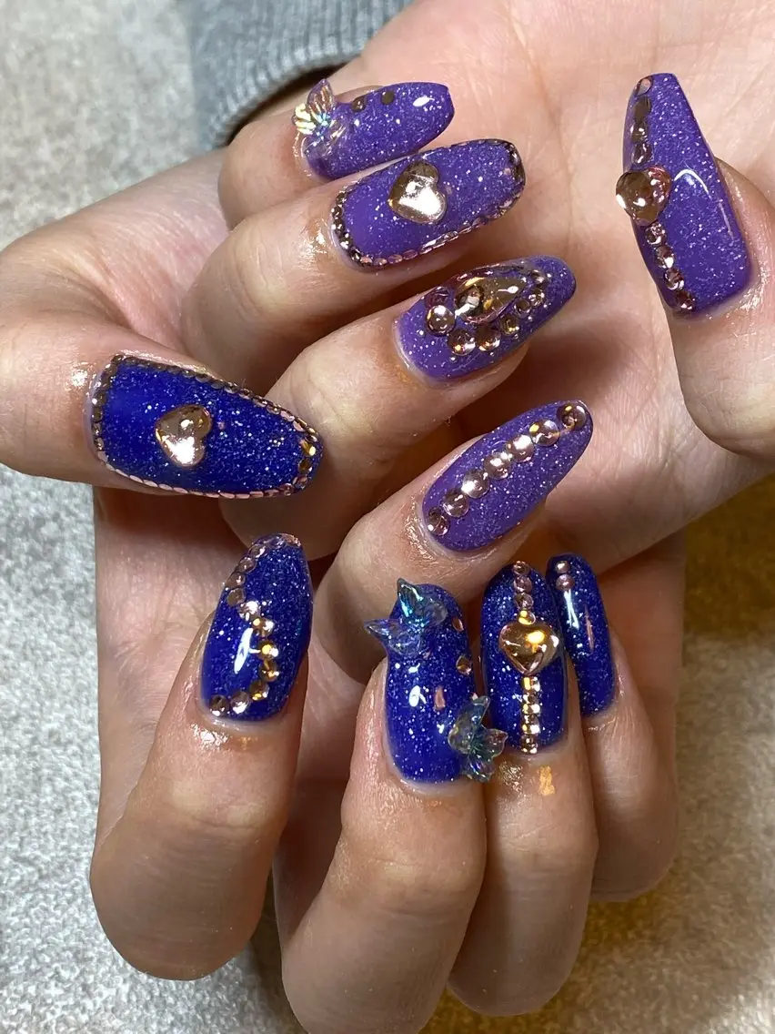 ネイル ハート 持ち込み ハンドネイル LIll nailのネイルデザイン