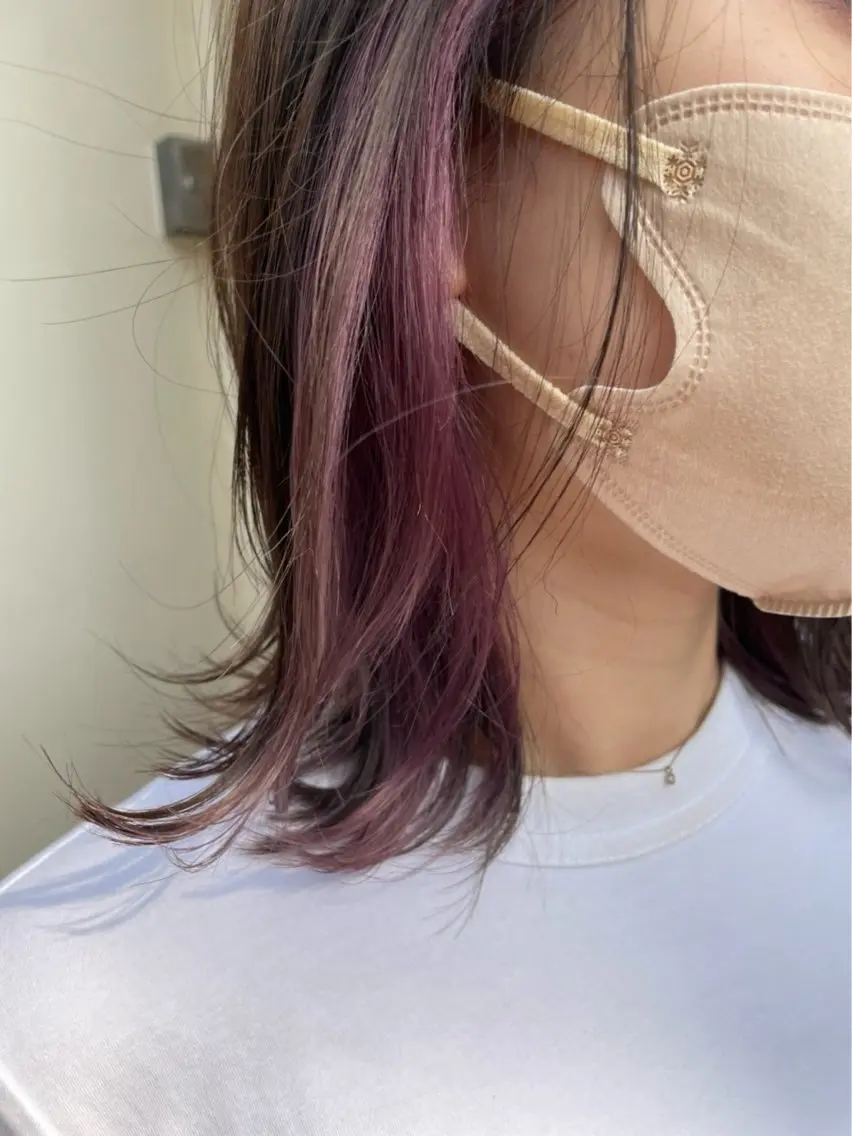 カット+インナカラー🌈✨(イヤリング)+トリートメント4Step✨の写真