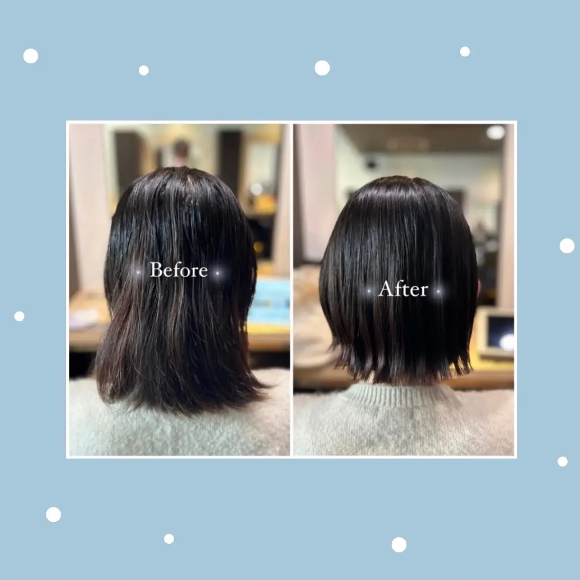 ショート 切りっぱなしボブ ボブ 外ハネヘア トリートメント ⭐️似合わせアップ ⭐️並木奏絵のヘアスタイル