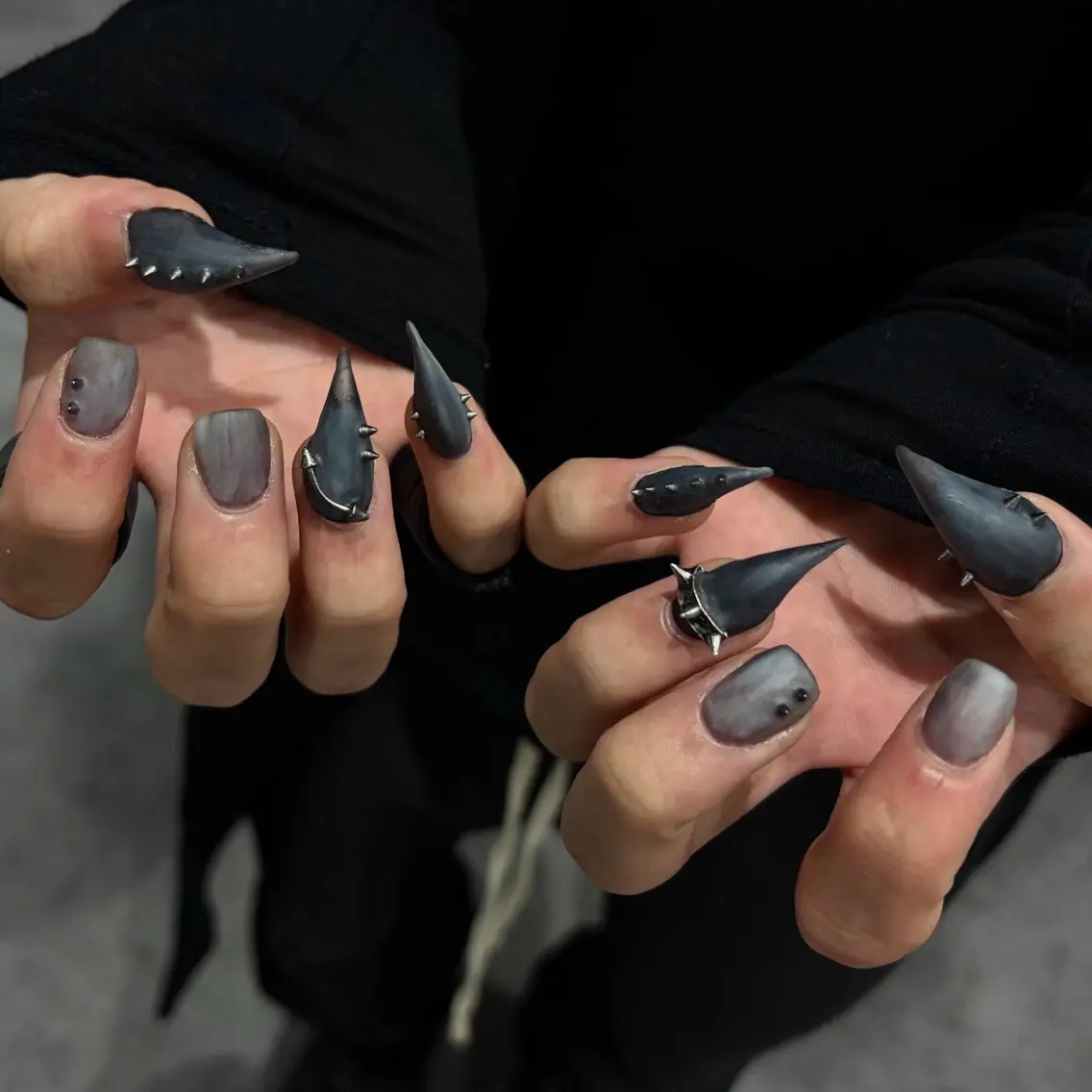 メンズ ネイル アートネイル マットネイル ショートネイル ハンドネイル nailsalon TE-TOのネイルデザイン