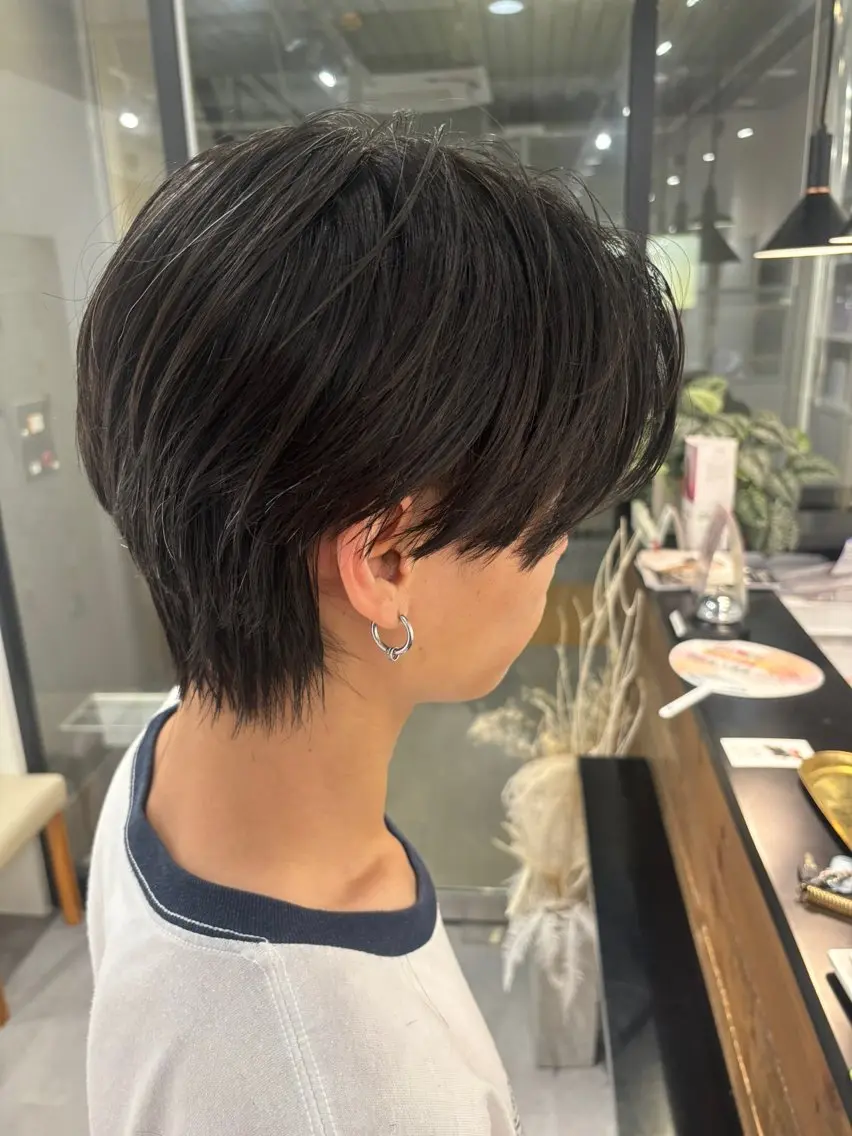 メンズ ビジネス センターパート メンズパーマ ツーブロック VOICE hair /吉川 輝のヘアスタイル