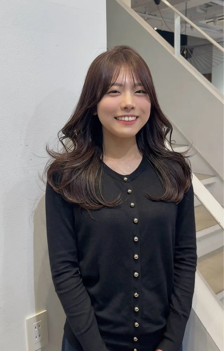 カット+天使の艶カラー+ヘアセット🤍の写真
