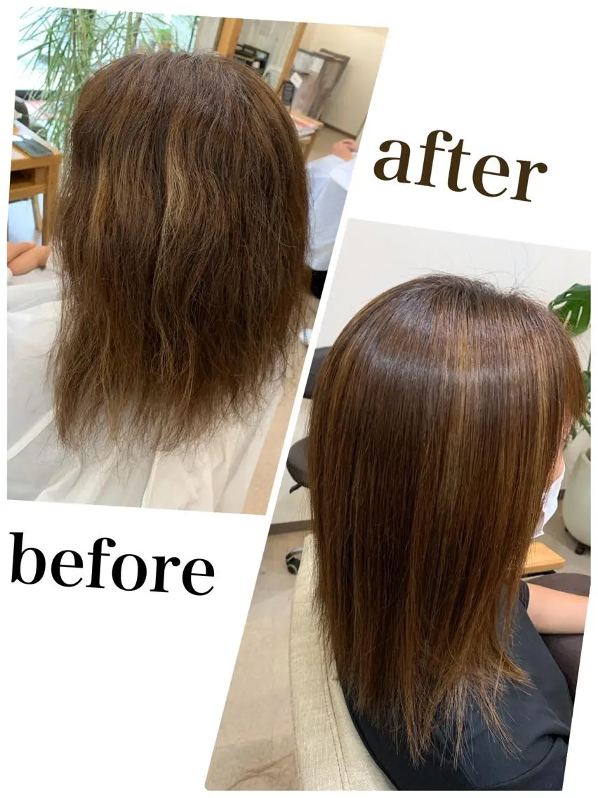 艶ストレート💕リピーター様平日限定🌈縮毛矯正35%off（cut込み）の写真