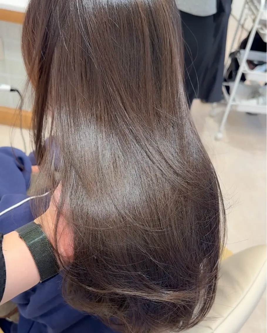 ロング カラー ブリーチ 透明感カラー ブリーチなしカラー 髪質改善 レイヤーカット カット ヘアカラー トリートメント ミタニ/髪質改善 /レイヤーカットのヘアスタイル