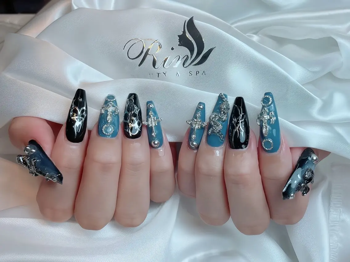 ネイル アートネイル ロングネイル スカルプネイル ネイルチップ Rin Nail 新大久保店のネイルデザイン