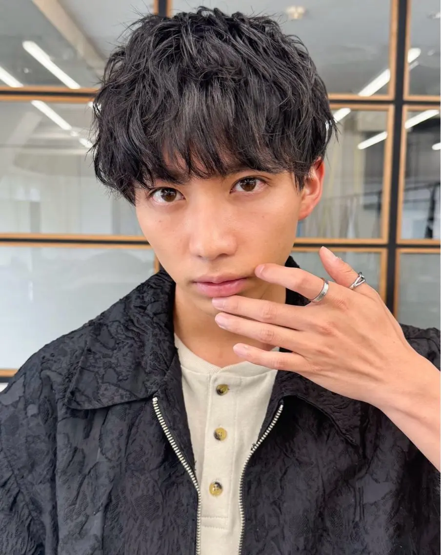 パーマ メンズ メンズパーマ 神田一瑳のヘアスタイル