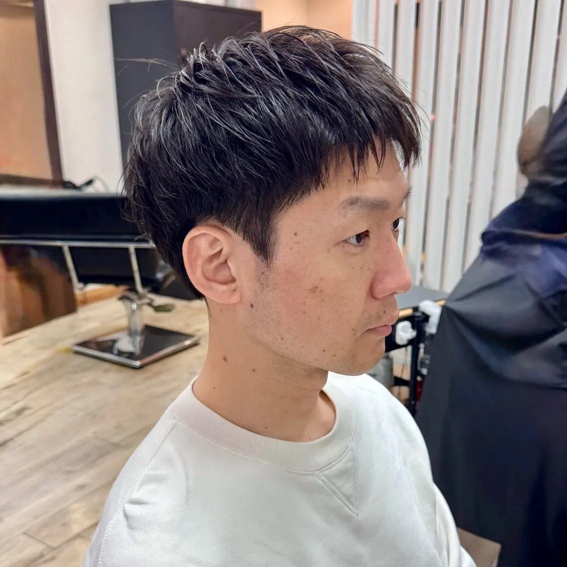ショート メンズ アップバング メンズ就活ヘア メンズパーマ メンズショート スパイキーショート 【池袋/スパイキー ショート】ⓝⓘⓜⓤのヘアスタイル