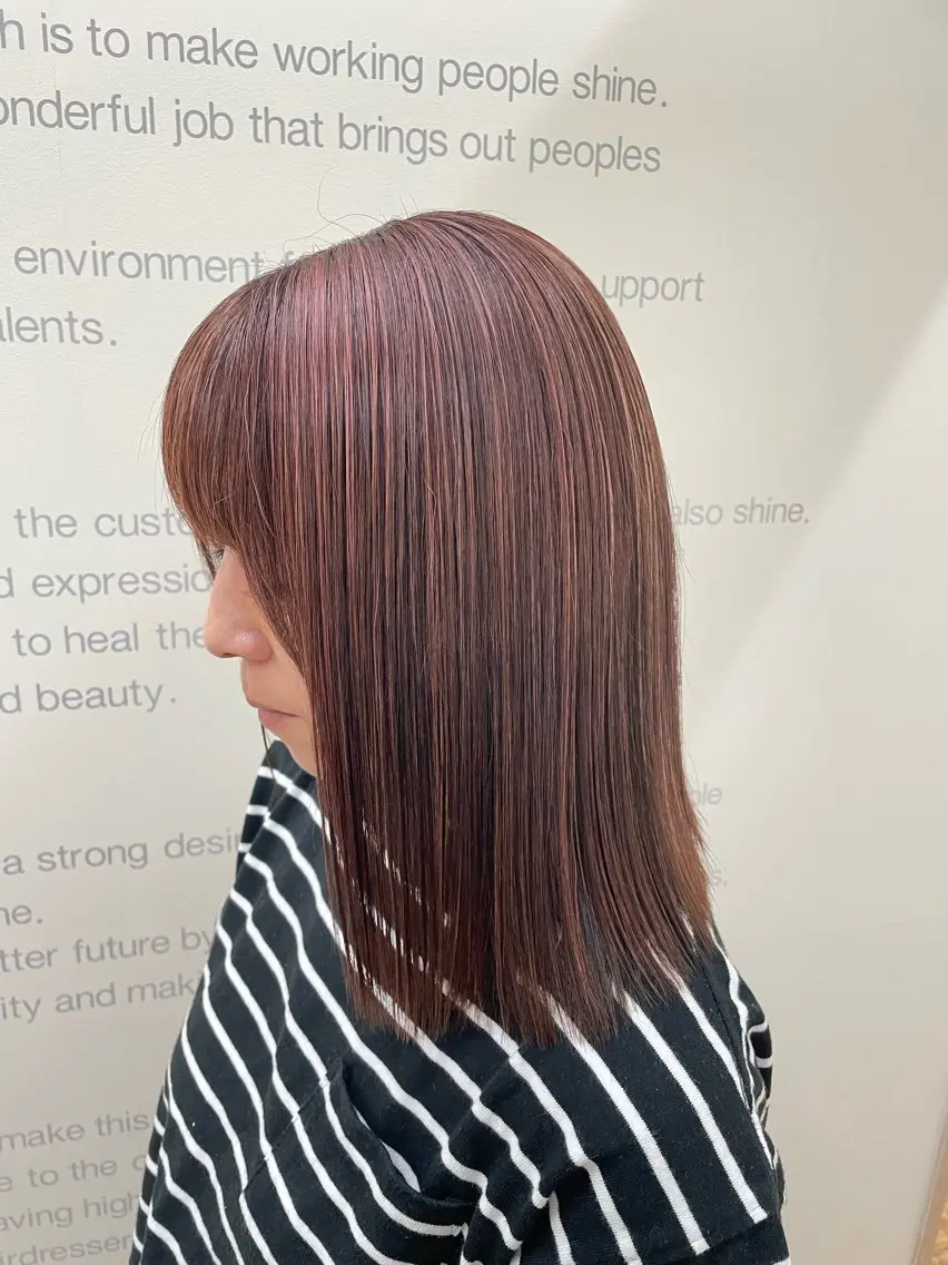 ミディアム カラー ハイライトカラー ハイライト ブリーチ👩‍🦳/ ‪✂︎MANAMIのヘアスタイル