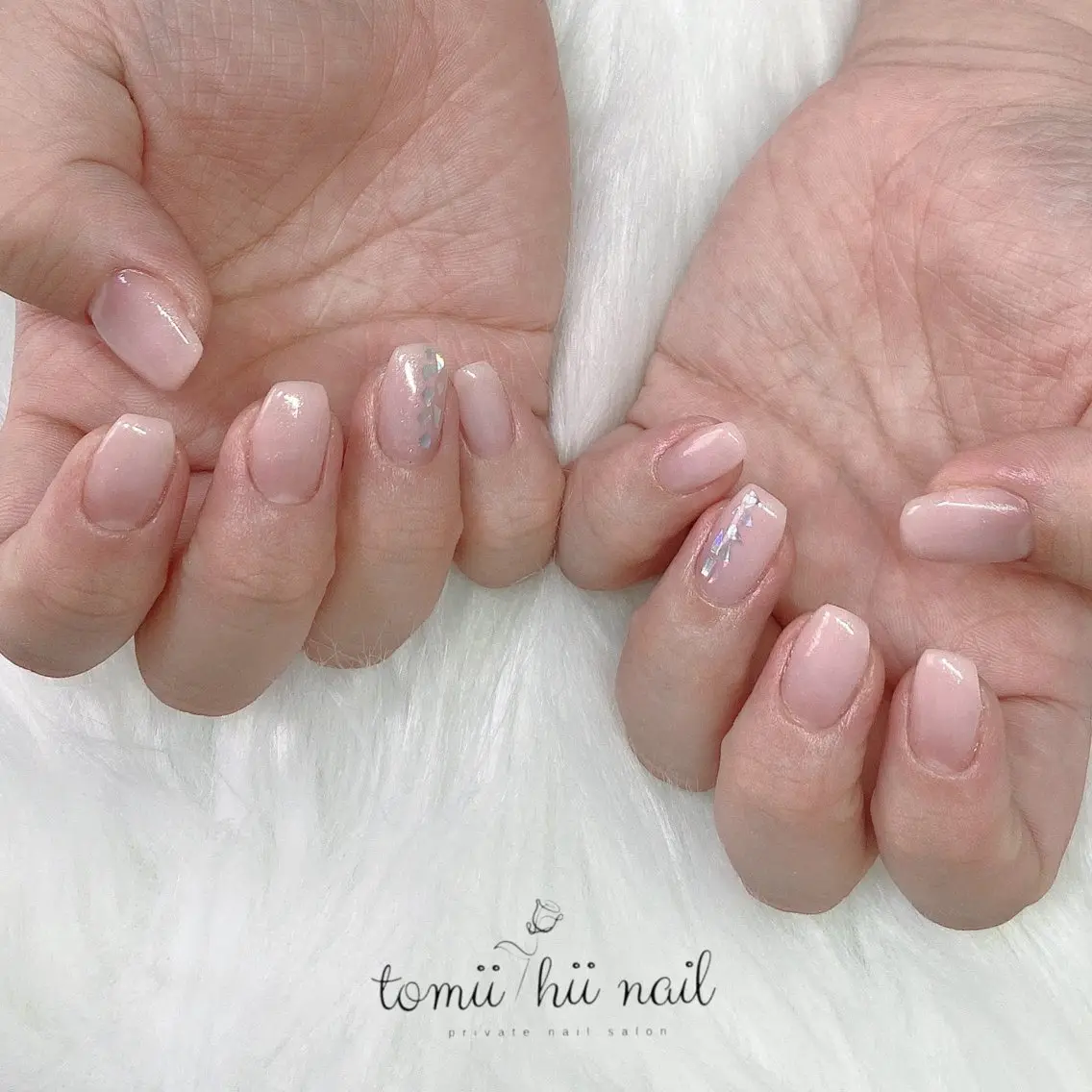 ネイル グラデーション キラキラネイル ピンク tomii-hii -nailのその他イメージ