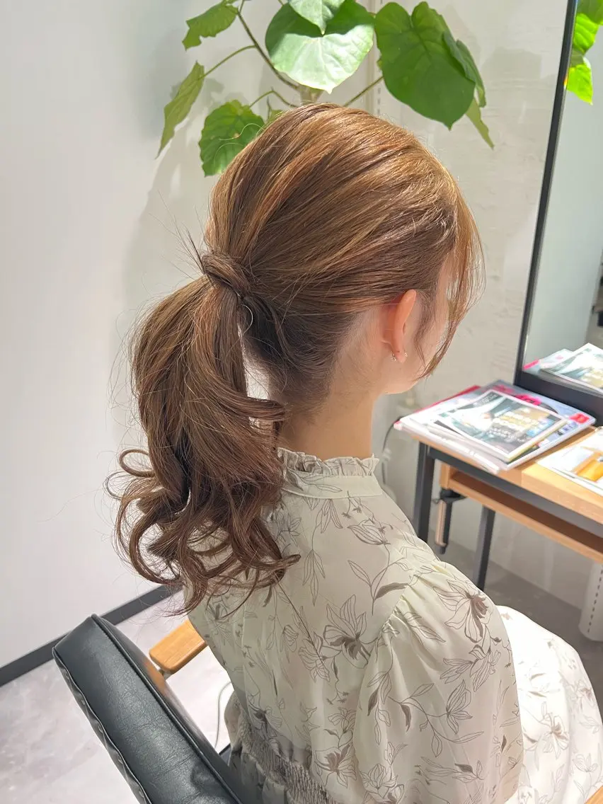 セミロング カラー ヘアアレンジ ベージュカラー 「sumi」 AMIのヘアスタイル