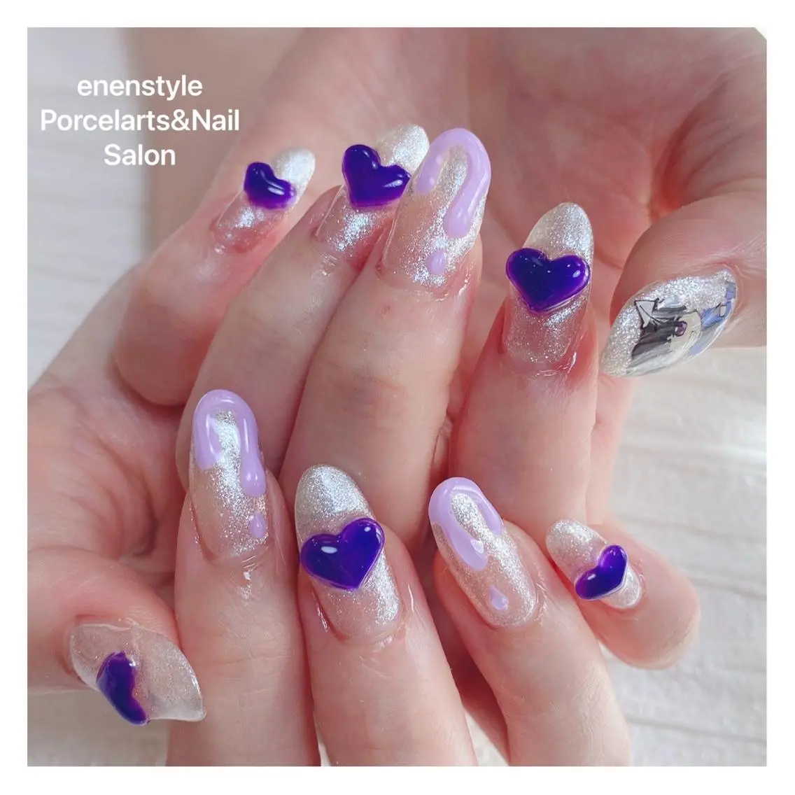 ミディアム ネイル 🐾enen style 🐾のネイルデザイン