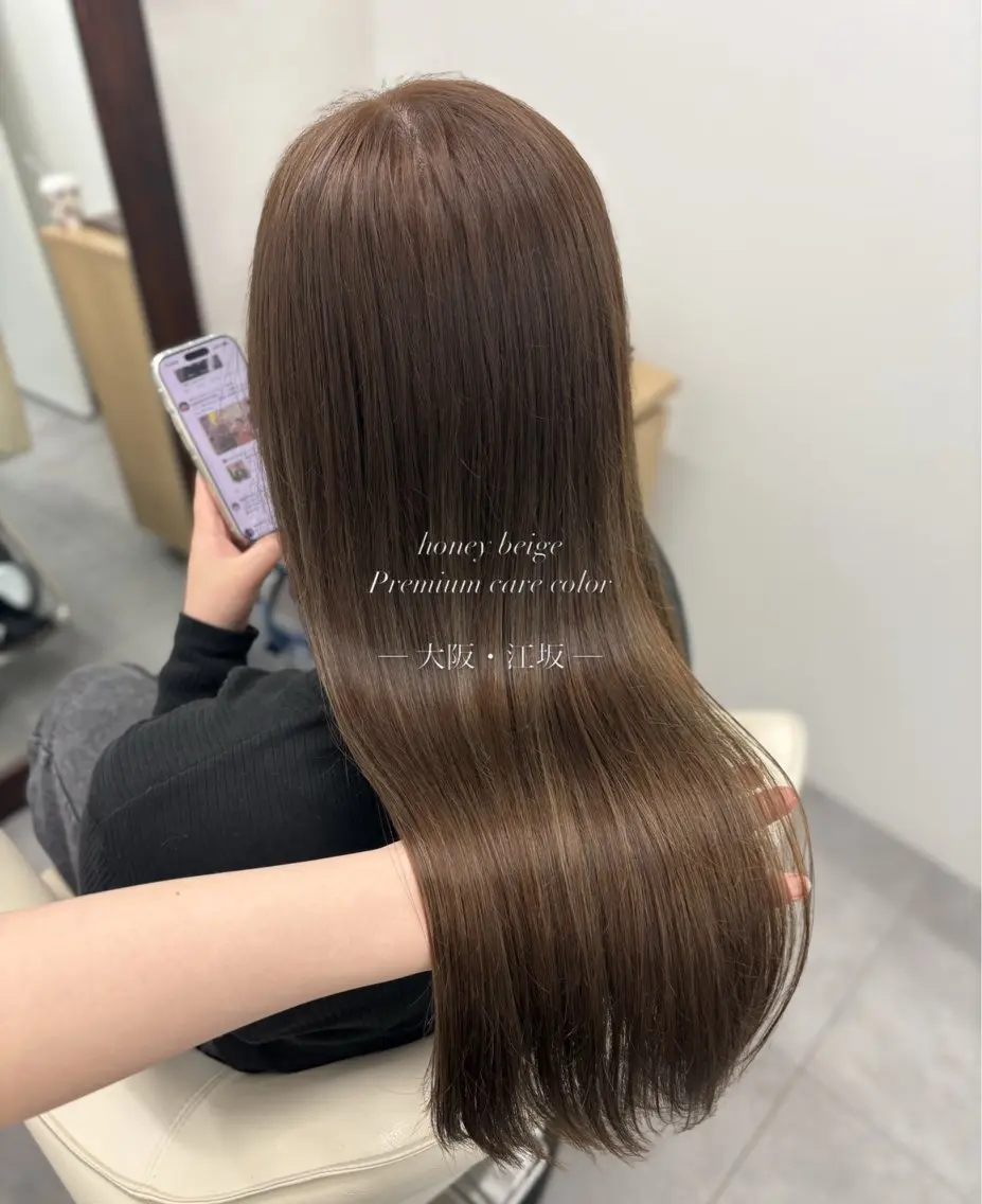 セミロング 透明感カラー×顔周り mizuki🫧のヘアスタイル