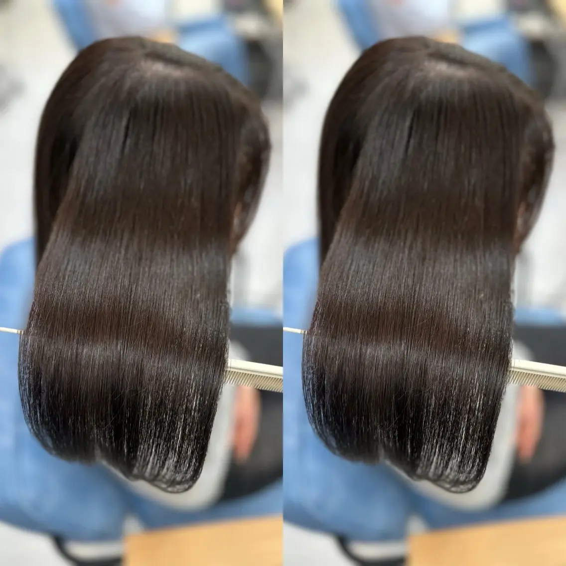 ミディアム カラー 髪質改善🩵縮毛矯正 代々木/木下のヘアスタイル