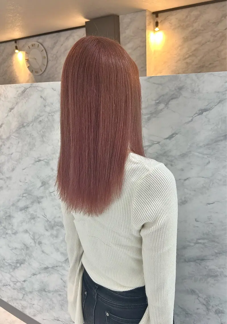 セミロング カラー ヘアカラー トリートメント RINA/ハイトーン /レイヤー/髪質改善のヘアスタイル