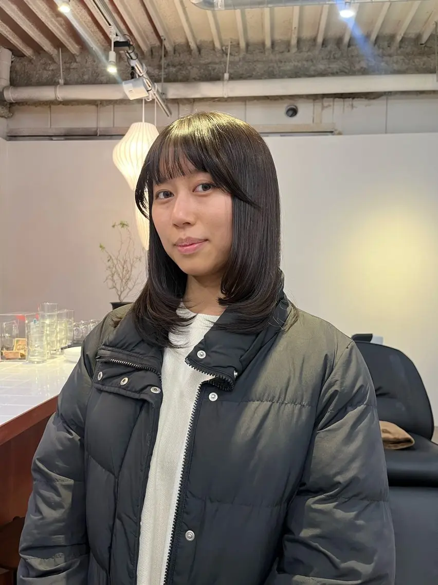 ミディアム Sanaダブルカラー ✨️パルコ徒歩1分のヘアスタイル