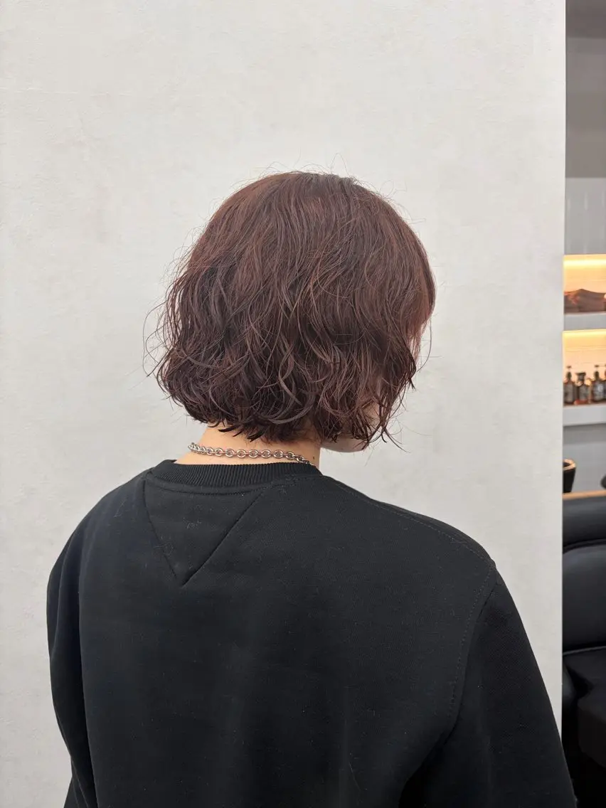 ショート カラー パーマ カット ヘアカラー トリートメント 🍐透明感カラー🍐 レイヤー/ベージュのヘアスタイル