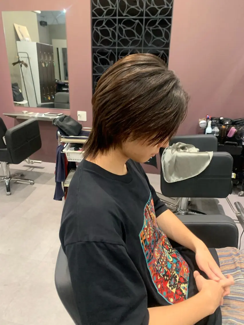 ショート カット 縮毛矯正 酸性ストレート 髪質改善のヘアスタイル
