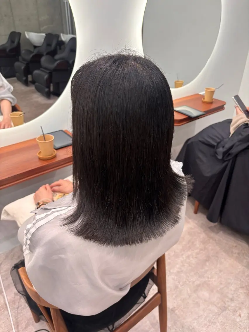 ミディアム カラー グレージュ ヘアカラー 透明感カラー🫧 hana🎀のヘアスタイル