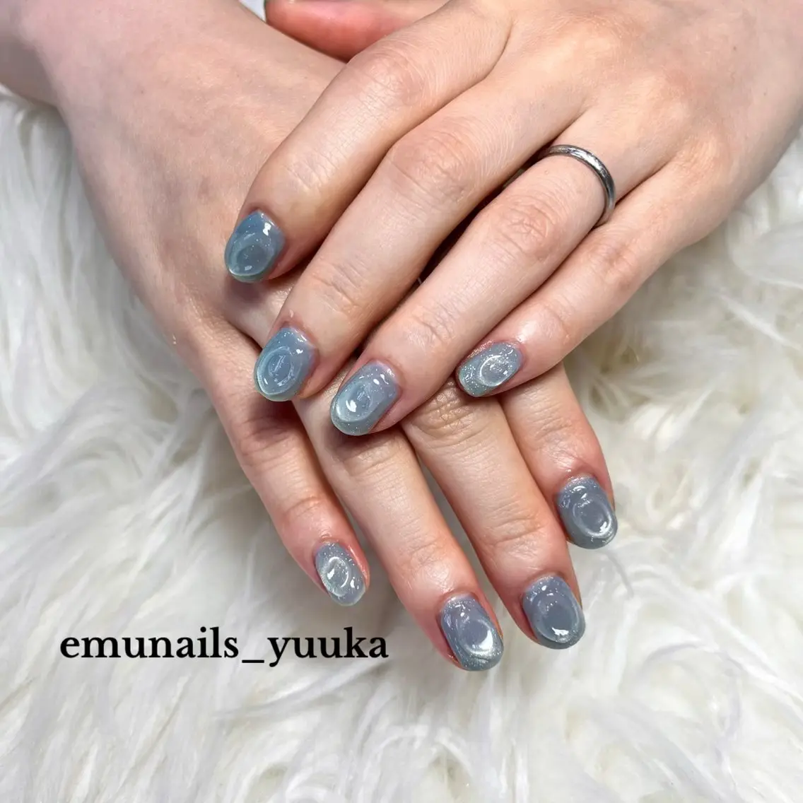 ネイル アートネイル クリアネイル フラッシュネイル マグネットネイル ぷっくりネイル EMU nails YUUKAのネイルデザイン