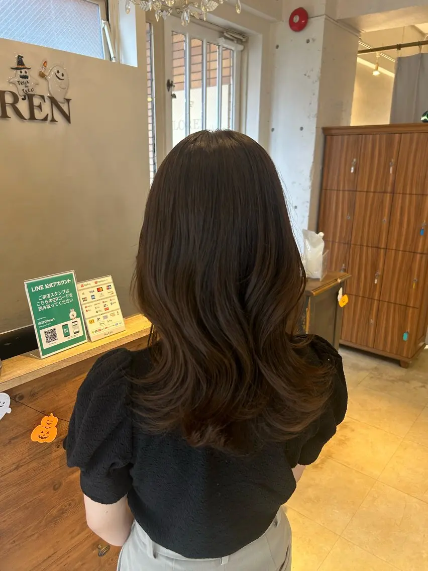 カラー ヘアカラー トリートメント 山本美月♥️艶カラー 🦄暖色カラー♥️のヘアスタイル