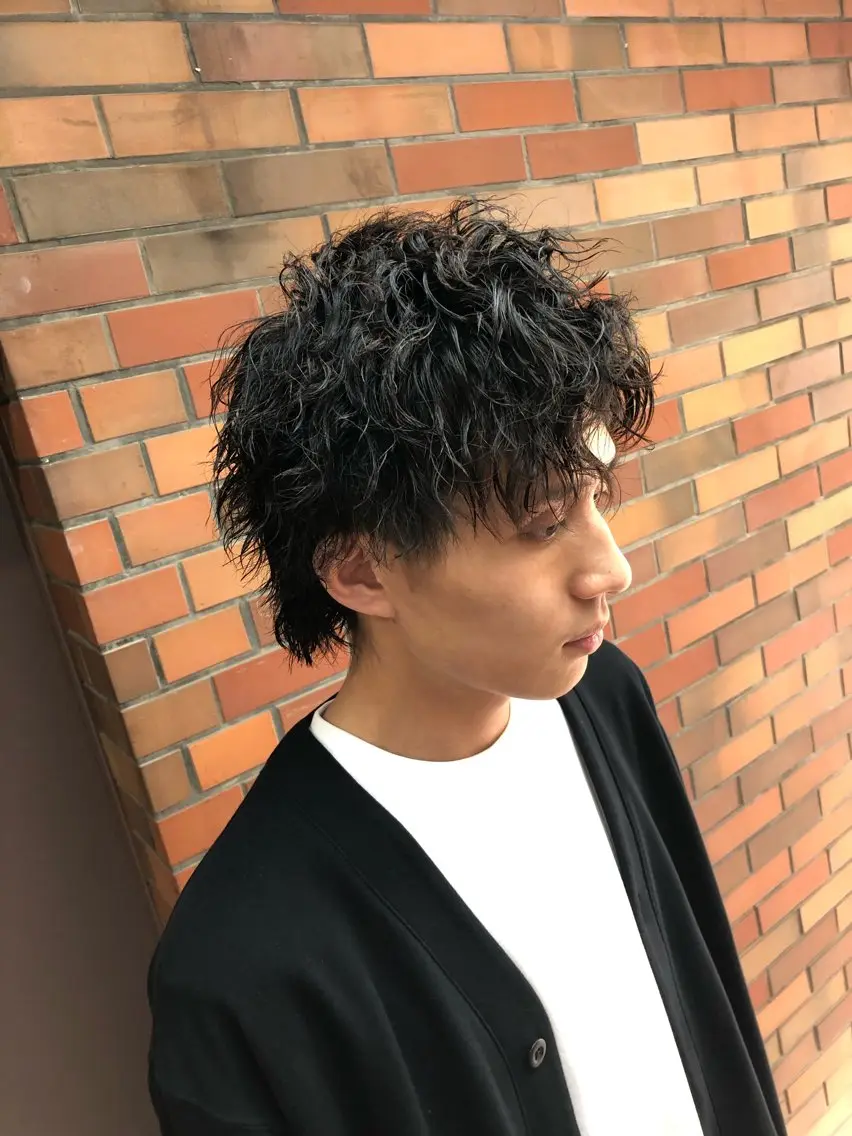 ショート パーマ メンズ ショートヘア TOSHIKI| 上福岡メンズ|副店長のヘアスタイル