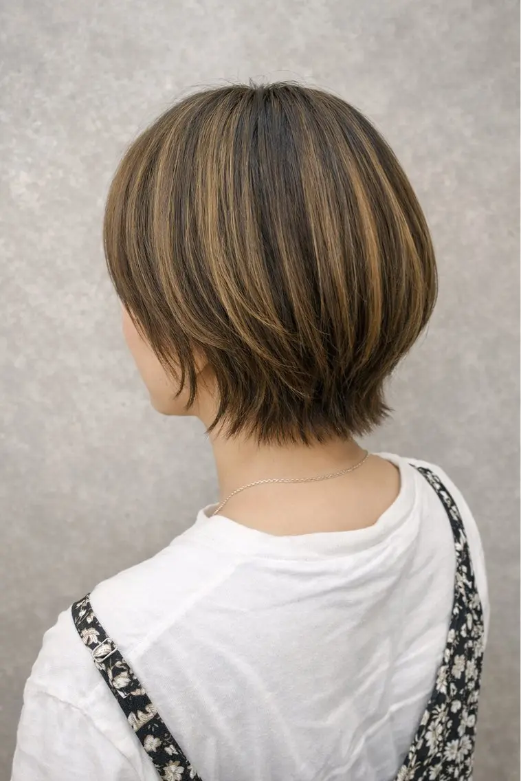 ショート カラー ショートボブ ハイライトカラー ボブ ハイライト ショートヘア カット ヘアカラー トリートメント 【enil代表】 杉林和哉のヘアスタイル