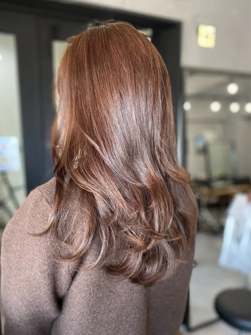 ロング カラー ヘアカラー トリートメント WAVY桜木町💜 艶カラー/せな✨️のヘアスタイル