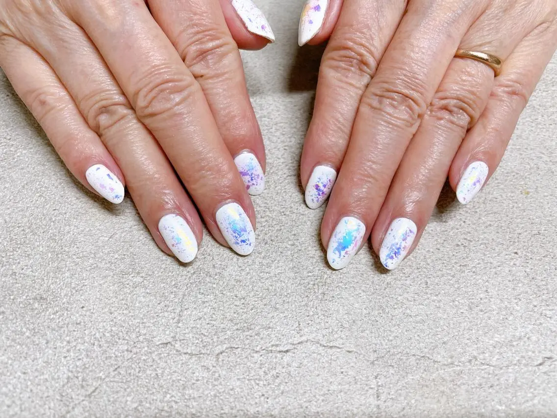 ネイル 桜ネイル 長さ出し フットネイル フレンチネイル ジェルネイル フットネイル mogunail &blowのネイルデザイン