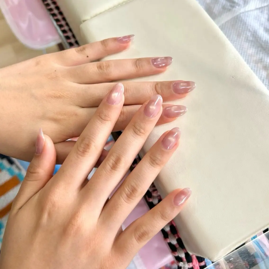 ネイル マグネットネイル ピンク ハンドネイル salon *meehoのネイルデザイン