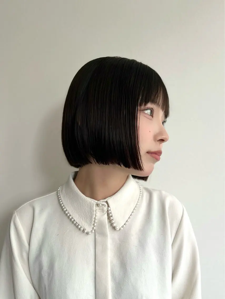 ショート カット 縮毛矯正 トリートメント 艶髪/髪質改善 【熊野隼人】のヘアスタイル
