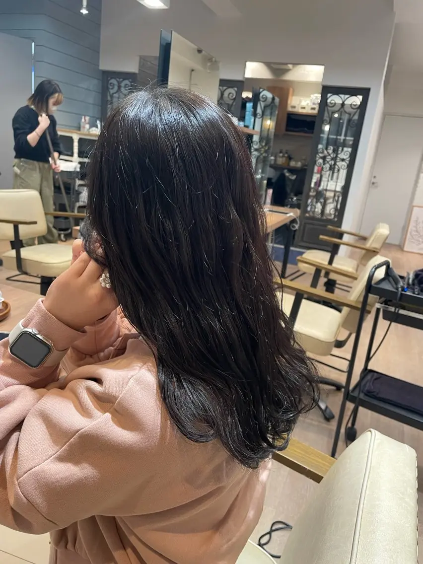 ミディアム カット ヘアカラー トリートメント ハイレート🤍🫧 池田のヘアスタイル