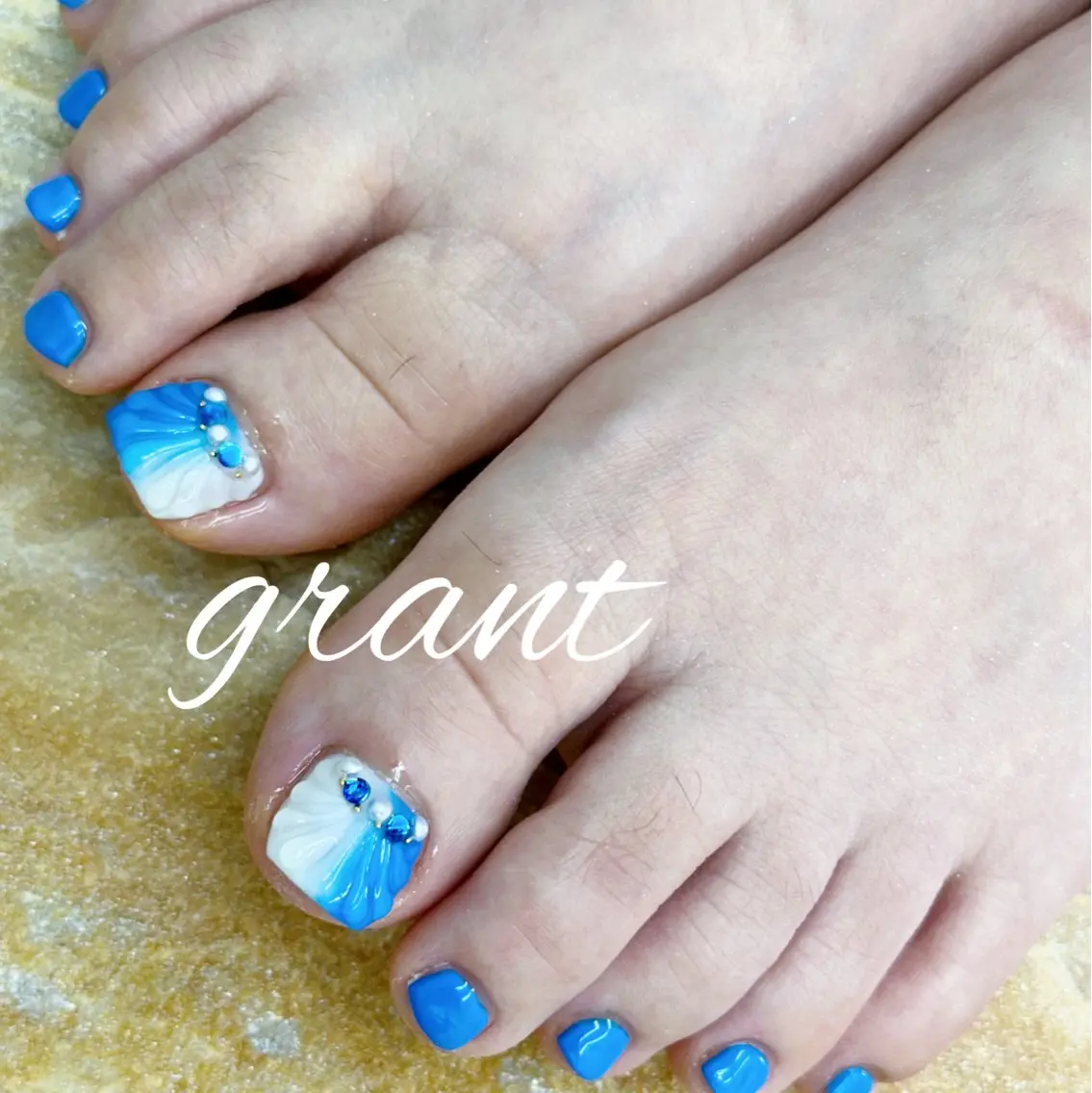 ネイル フットネイル 夏ネイル フットネイル nailsalon grantのネイルデザイン
