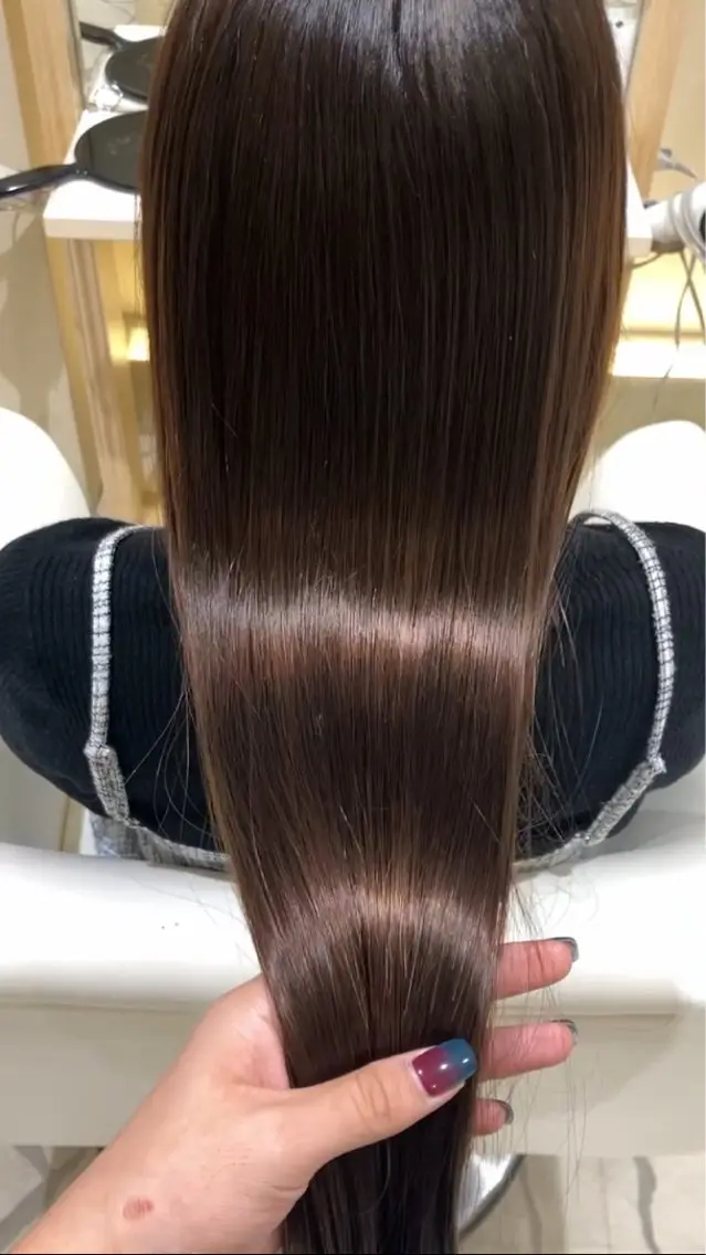 ロング カラー カット ヘアカラー トリートメント 久野紗愛 【髪質改善　艶髪】のヘアスタイル
