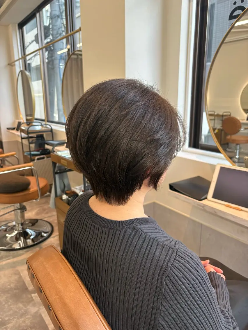 ショート カラー ショートヘア カット ヘアカラー トリートメント カノエ香椎店 / ハ瀬川千夏のヘアスタイル