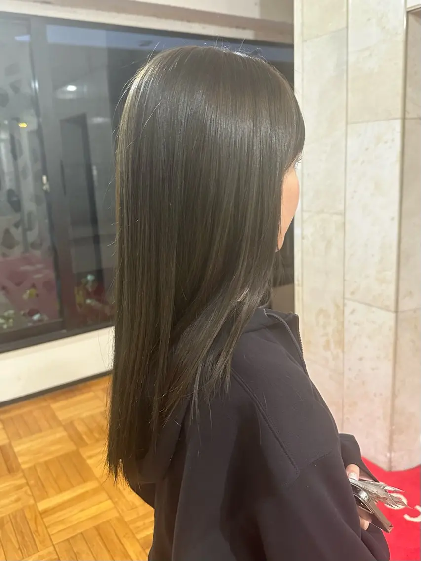 透明感カラー➕トリートメントの写真