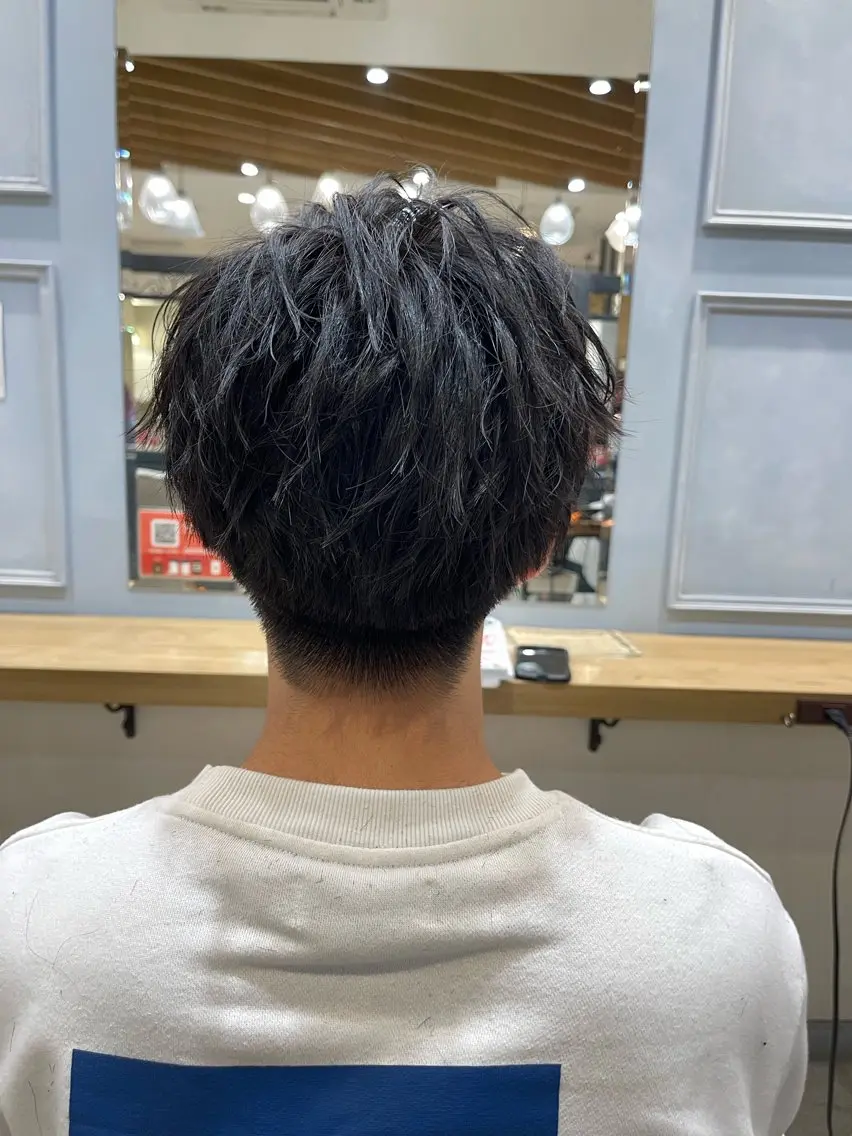 ショート パーマ メンズ マッシュ ショート/ボブ アンドウ☺︎のヘアスタイル