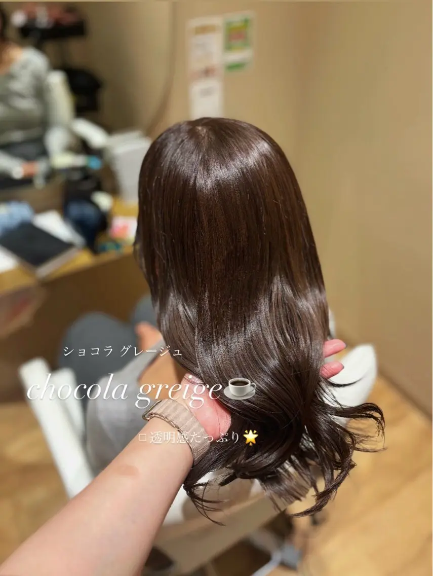 セミロング ヘアカラー トリートメント 中島愛佳🐥⸒⸒ 縮毛矯正/艶髪カラーのヘアスタイル
