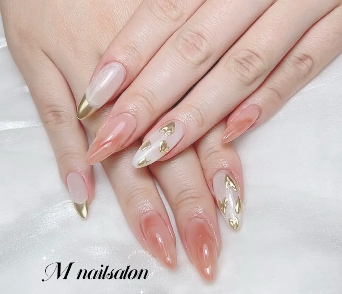 ネイル ハンドネイル M🌷nail 長さだし専門店のネイルデザイン
