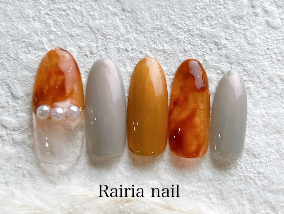 ネイル アートネイル ジェルネイル 持ち込み ニュアンスネイル パラジェル Rairia nail本八幡店のネイルデザイン