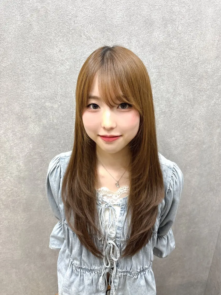 ロング カラー レイヤーカット 小顔カット カット ヘアカラー トリートメント 🌺レイヤー/ブリー チ艶カラー🌺NOAのヘアスタイル