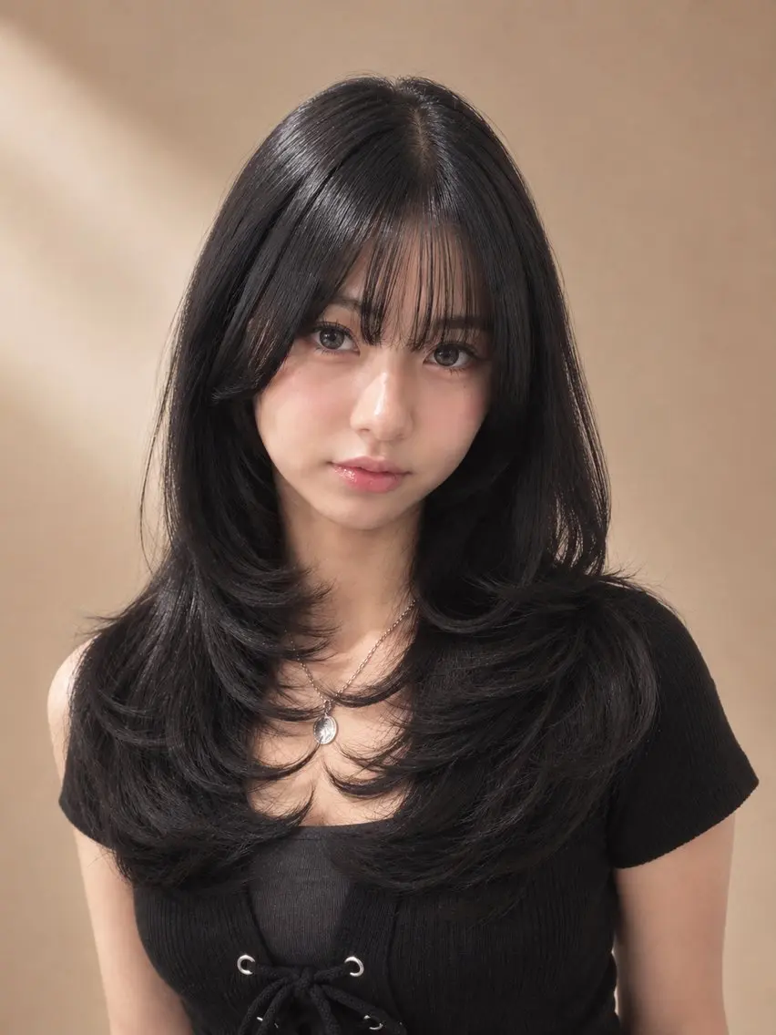 ロング ［YAMATO］ 顔まわりカットのヘアスタイル