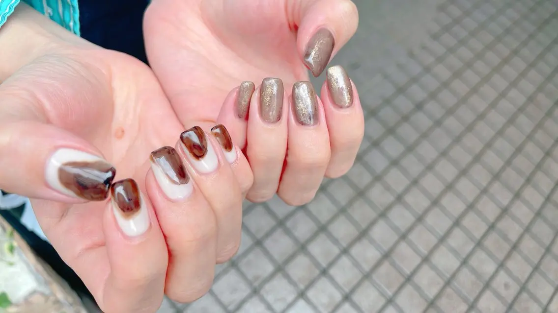 ネイル ジェルネイル ニュアンスネイル パラジェル 冬ネイル ハンドネイル nailroom OHANA🌴のネイルデザイン