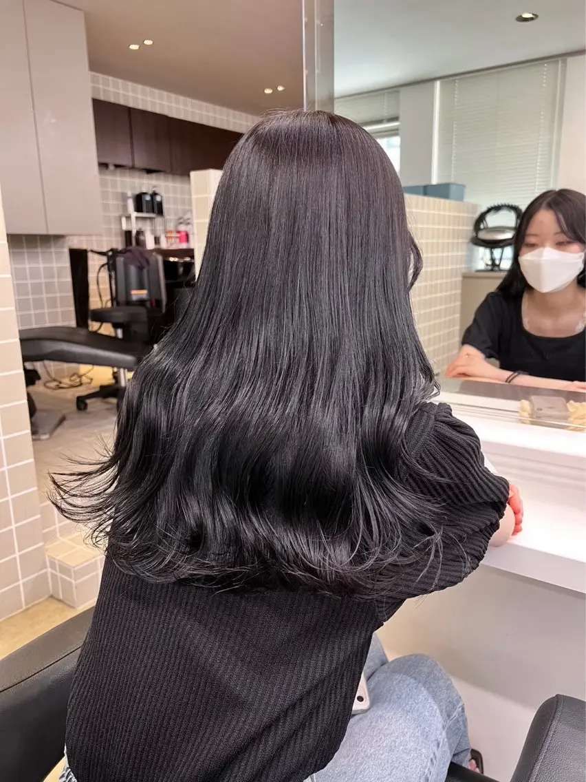 セミロング カラー ヘアアレンジ Over hair_ misakiのヘアスタイル