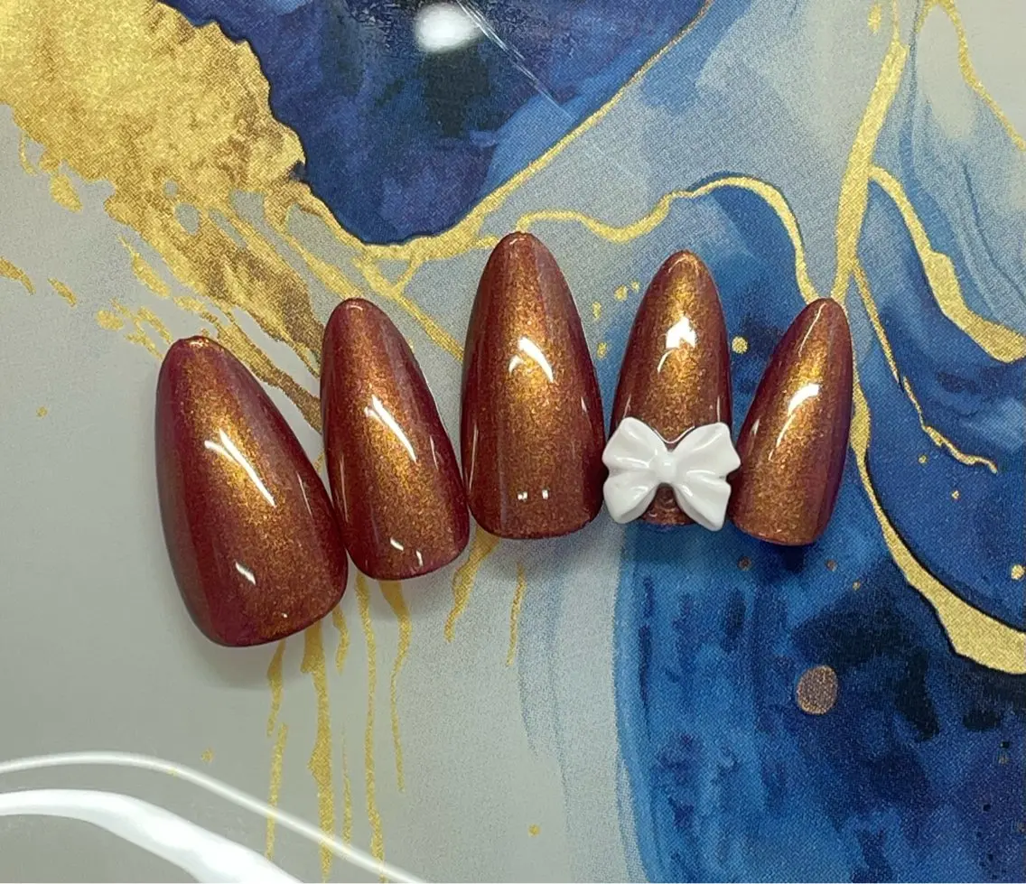 ネイル リボン Mamo nail マモネイルエイミーのネイルデザイン