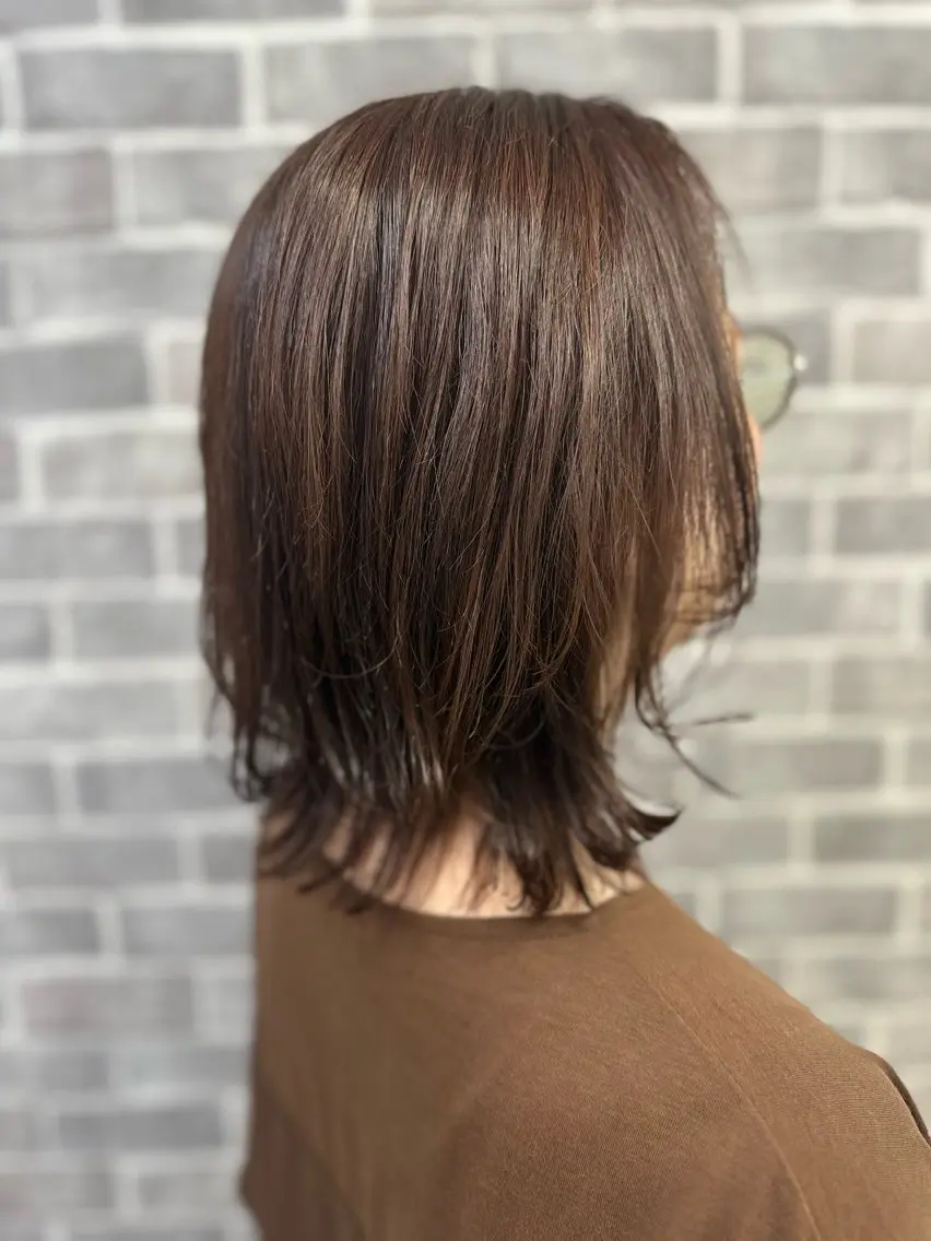 セミロング セミロングパーマ ボブ レイヤーカット トリートメント カット ヘアカラー トリートメント Noyヨシモト ヒロトのヘアスタイル