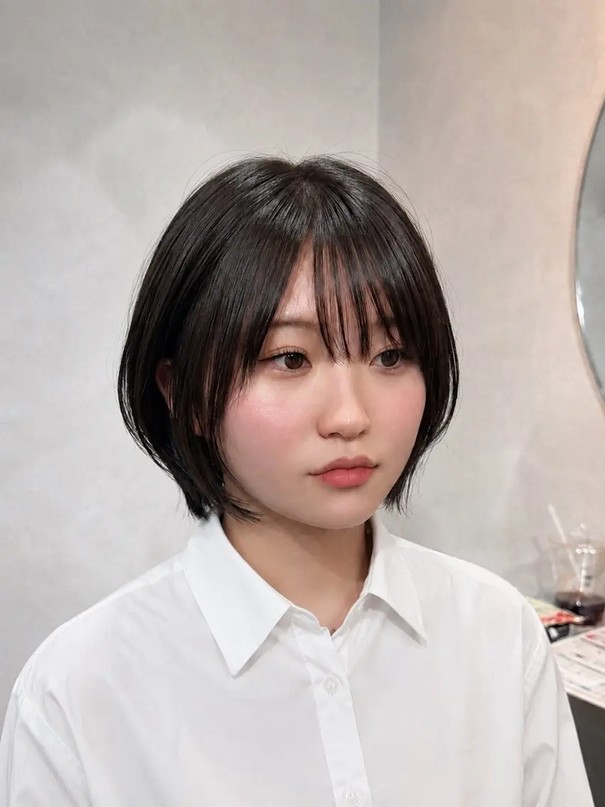 ショート カラー ショートボブ 透明感カラー ボブ ショートヘア カット ヘアカラー かずさ🐈‍⬛ lmu by ifのヘアスタイル