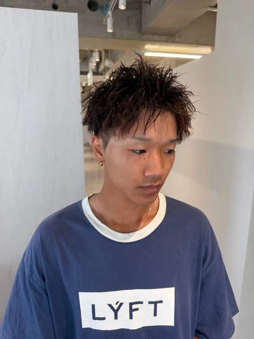 カラー パーマ メンズ カット パーマ ヘアセット 個室サロンKAITO メンズ特化美容師のヘアスタイル