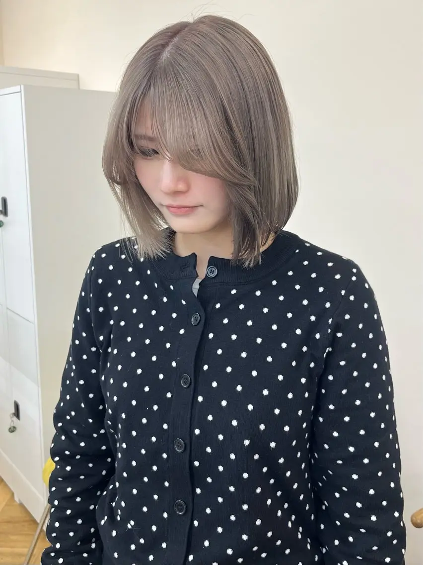 カラー ヘアカラー yuka/ハイトーン /ボブカットモデルのヘアスタイル
