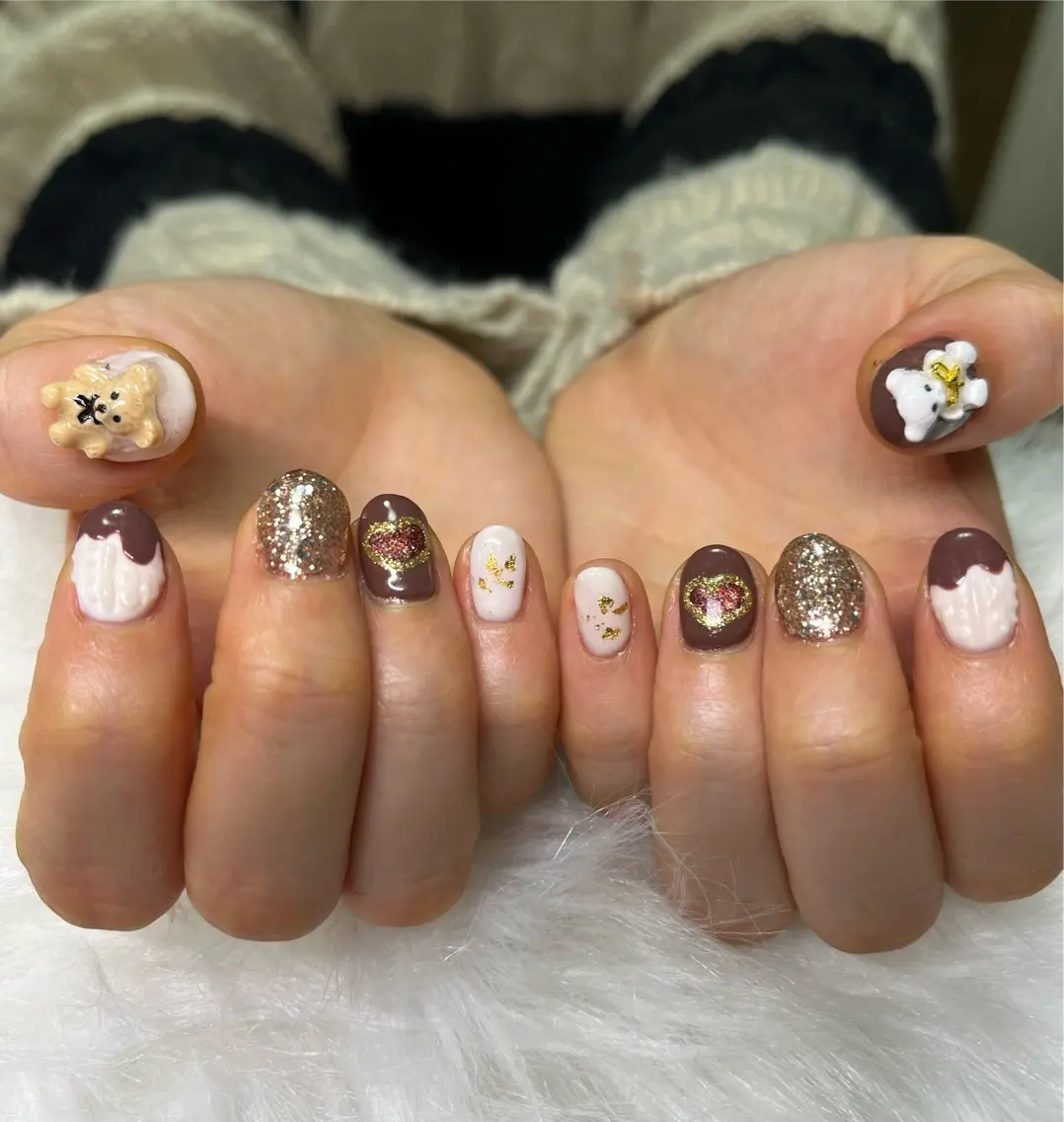 ネイル バレンタイン ハンドネイル 🏠自宅 サロン💅natsuのネイルデザイン